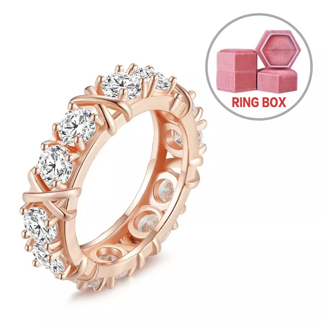 Sterling Silver Cross Full Diamond Ring