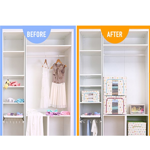 Multifunctional folding closet storage box