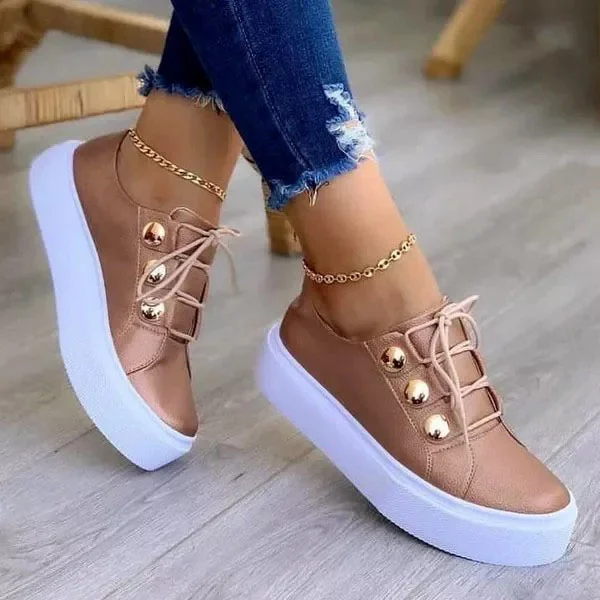 2022 WOMENS SUPER COMFORTABLE LEATHER SHOES WITH A ROUND TOE