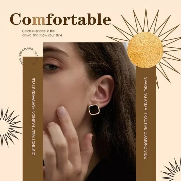 MAGNETIC DIAMOND DOUBLE SIDED STUD EARRINGS