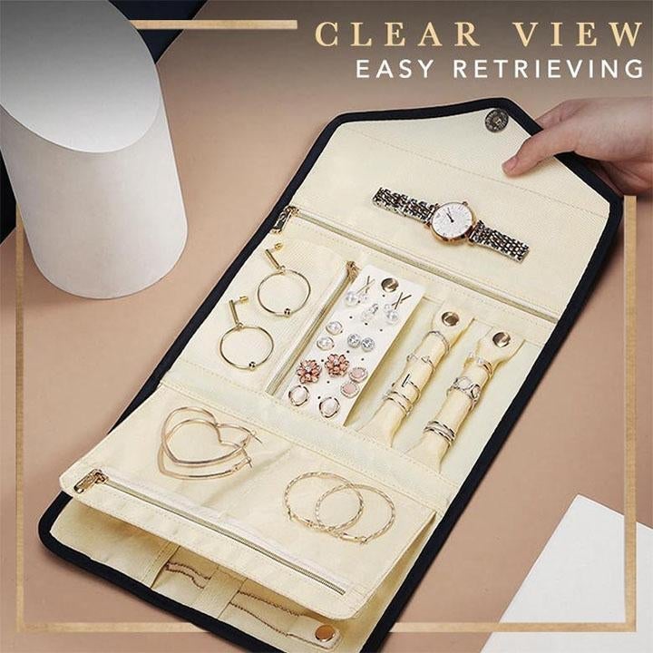 Foldable Velvet Travel Jewelry Organizer