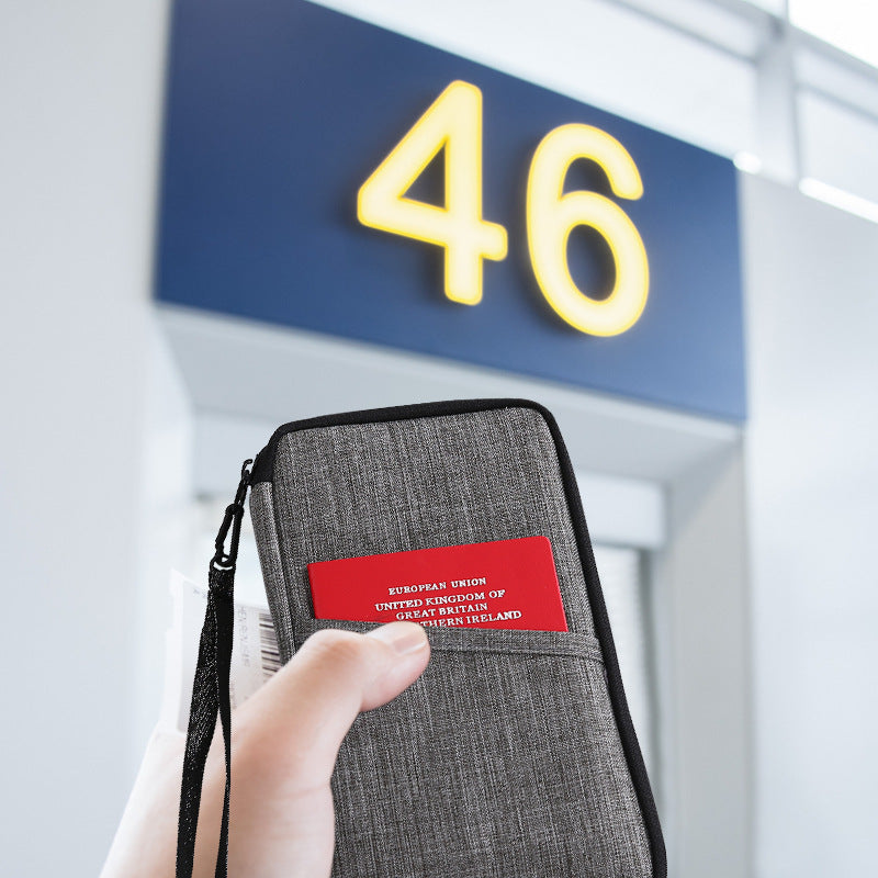 Multi Pockets Family Travel Document Bag