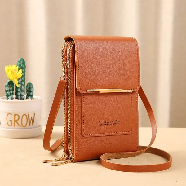 Anti theft leather bag