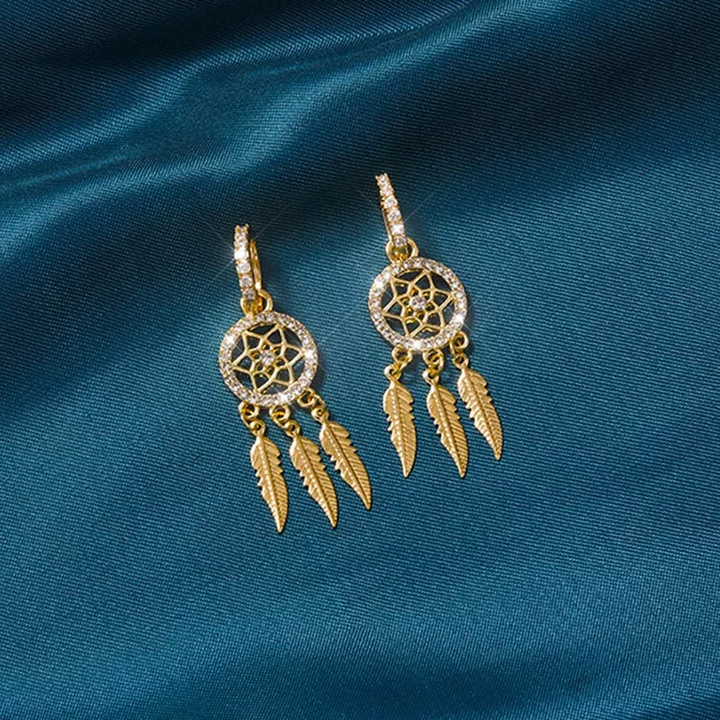 DREAMCATCHER CRYSTAL CHARM EARRINGS
