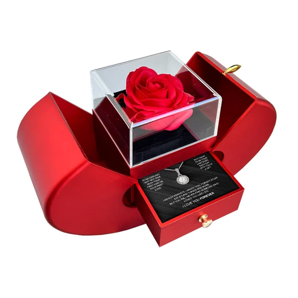 Cupronickel Necklace With Real Rose