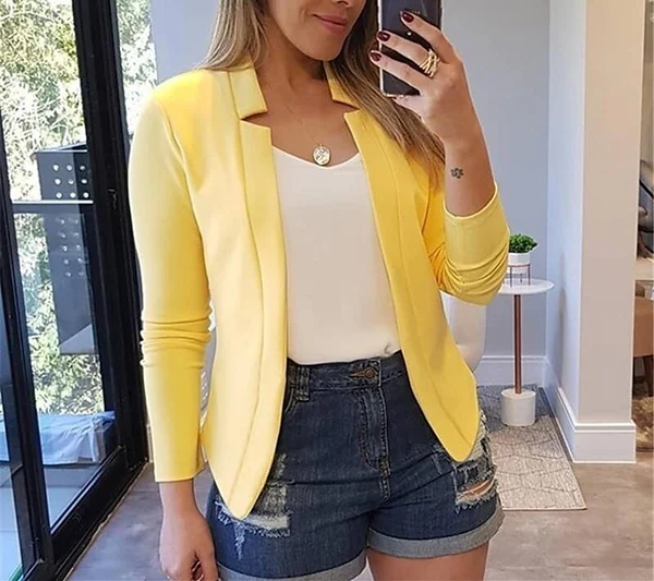 WOMENS CLOTHING HOT SALE SOLID COLOR COMMUTER CASUAL JACKET SMALL SUIT