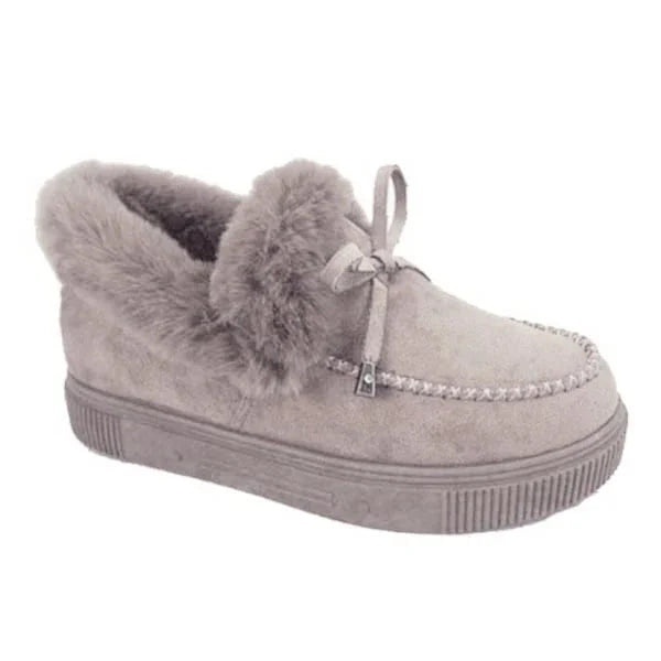⚡Womens boots round head thick sole⚡Wool thick warm cotton shoes