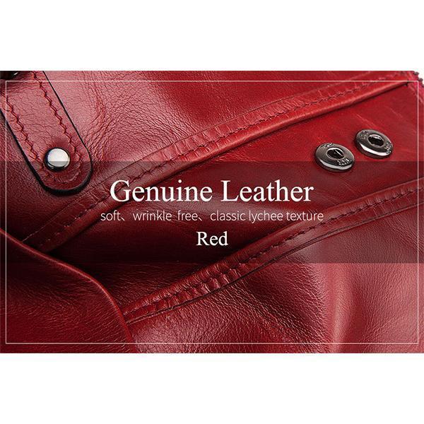 Genuine Leather Anti-theft Retro Wallet With Chain
