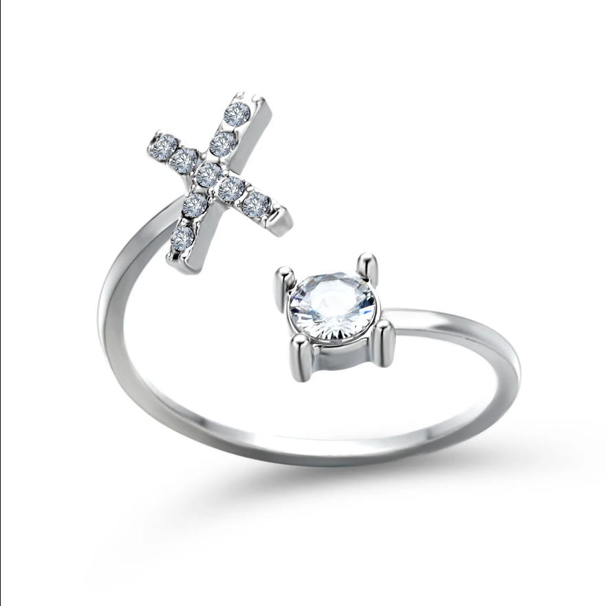 Initial Letter Ring with Zirconia