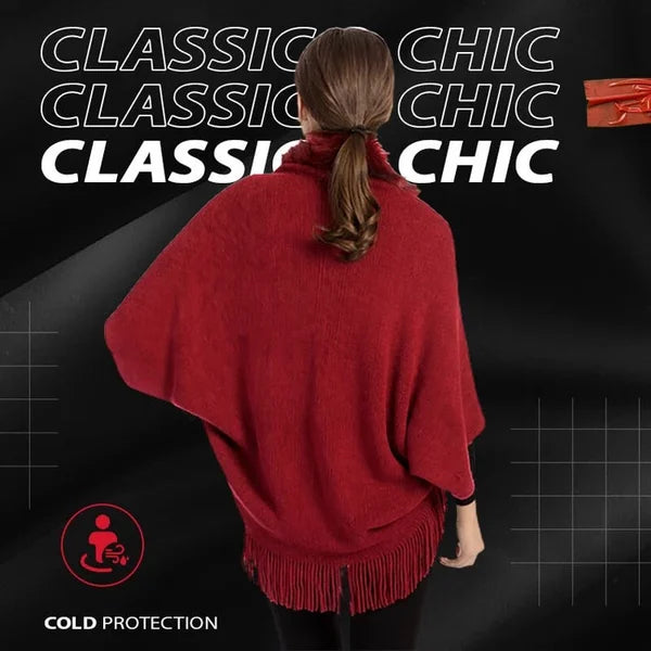 🔥Ladies Knitted Loose Thickened Shawl Coat
