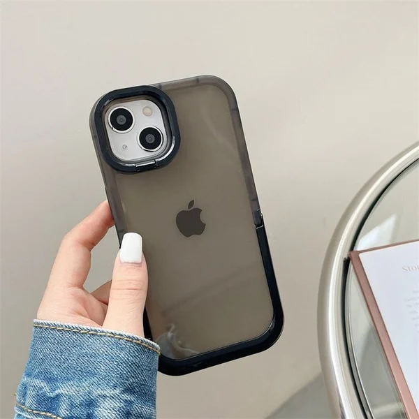 2022 NEW Double Stand Transparent TPU Phone Case