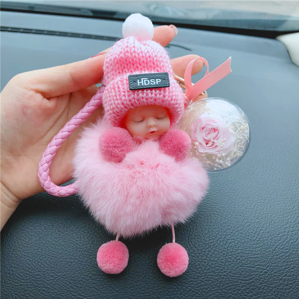 Super Cute Furry Doll Keychain