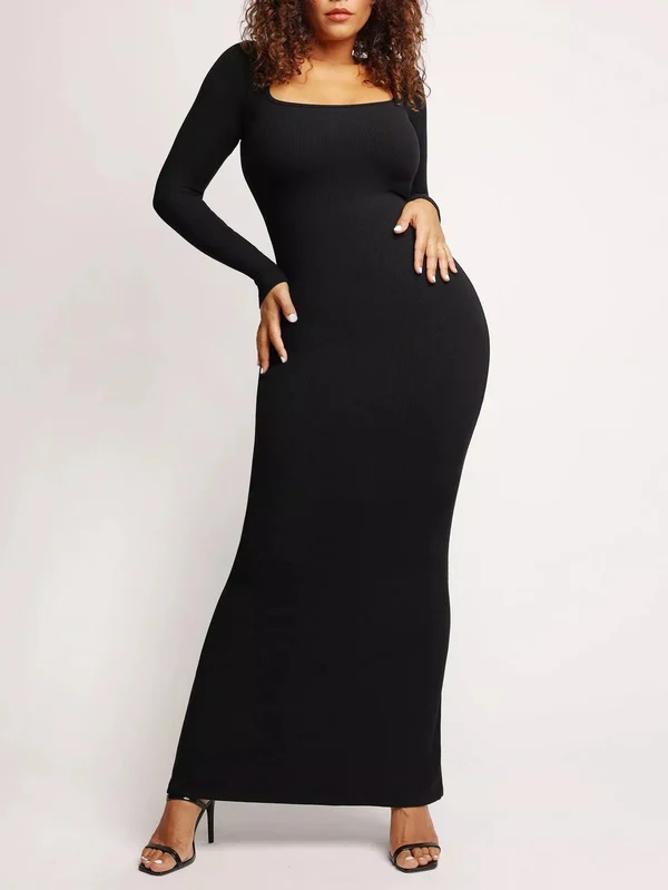 BUILT IN SHAPEWEAR MODAL SOFT LOUNGE DRESSES