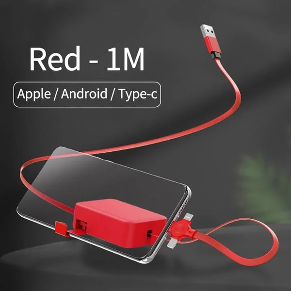 3 in 1 Rechargeable USB Fast Charging Cable  Mobile Stand