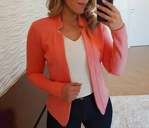 WOMENS CLOTHING HOT SALE SOLID COLOR COMMUTER CASUAL JACKET SMALL SUIT