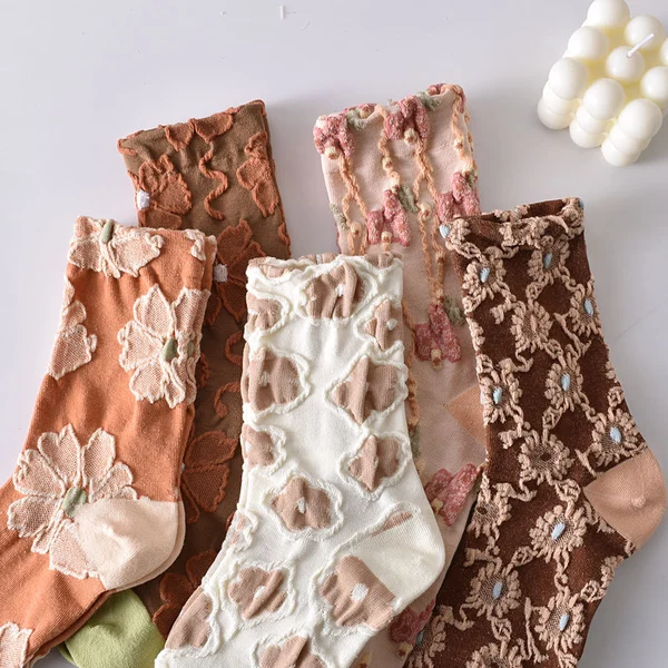 womens floral cotton socks