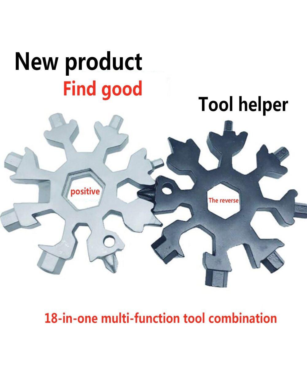 Portable 18 In 1 Mini Snowflake Pocket Multitool