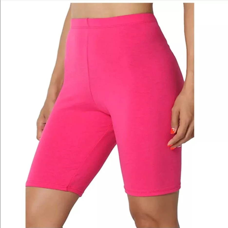 Womens solid color flat five-point yoga sports and leisure pants