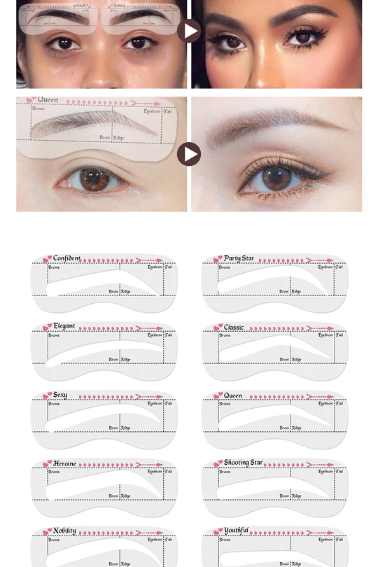 Professional Eyebrow Stamp Shaping Kit