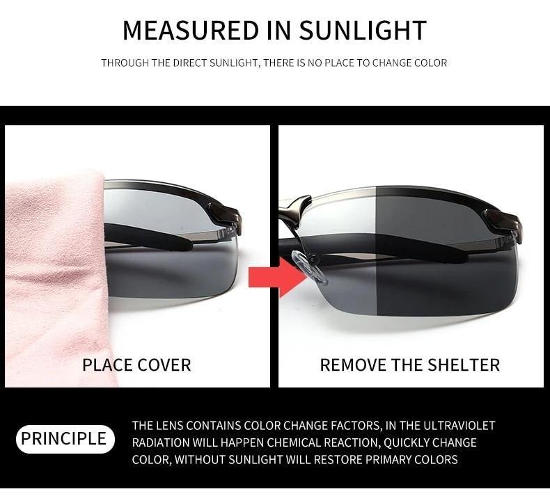 Quality Titanium Alloy Photochromic Sunglasses