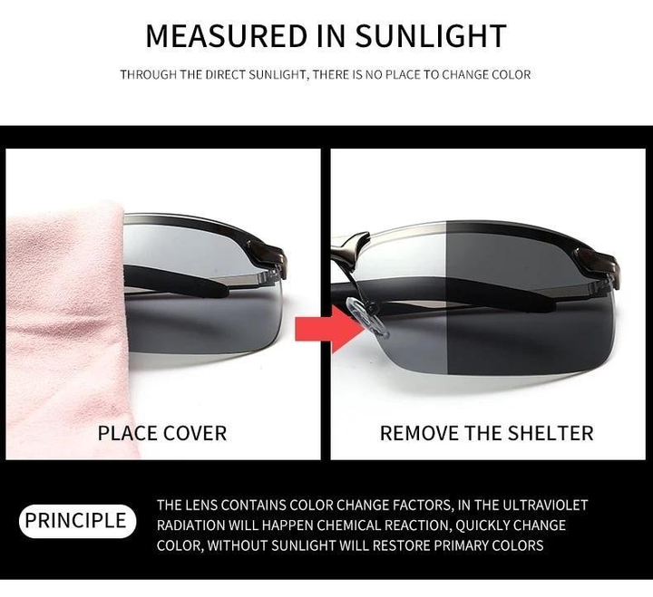 Quality Titanium Alloy Photochromic Sunglasses
