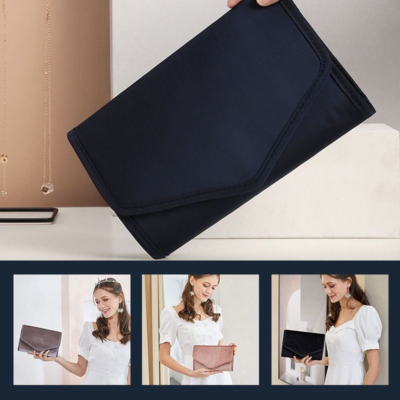 Foldable Velvet Travel Jewelry Organizer