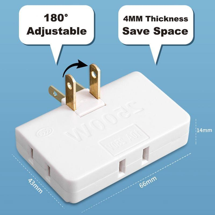 180 Degree Rotate Socket Household Two Hole Wireless Converter