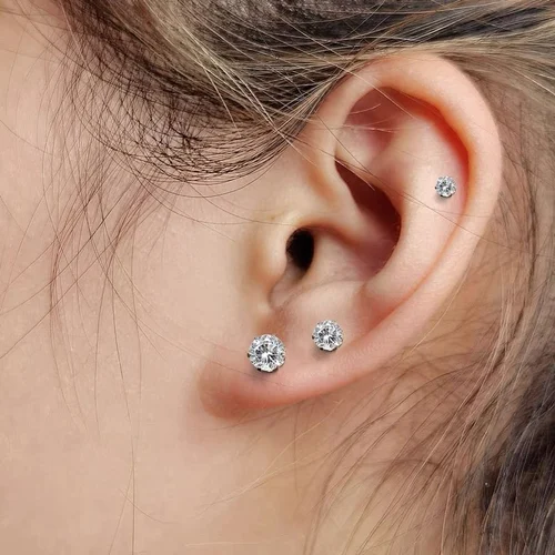 Magnetic Zircon Stud  Ear Clip