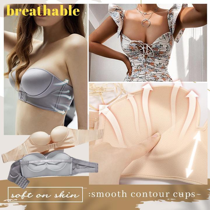 FRONT BUCKLE STRAPLESS ULTRA LIFT BRA