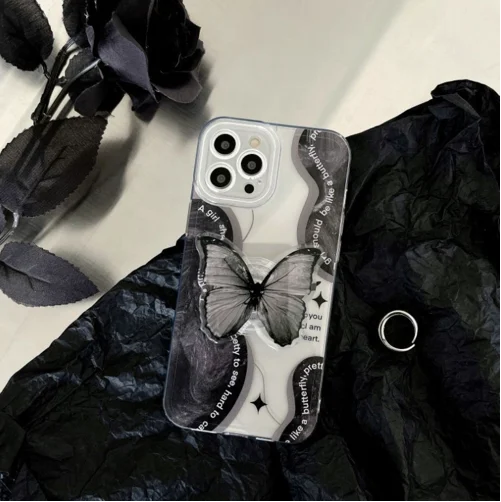 Black Butterfly Stand Phone Case