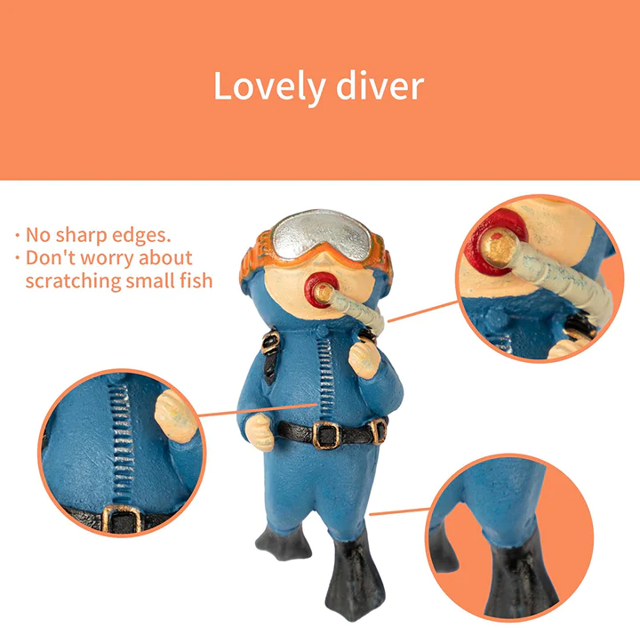 Lovely Diver Fish Tank Decorations