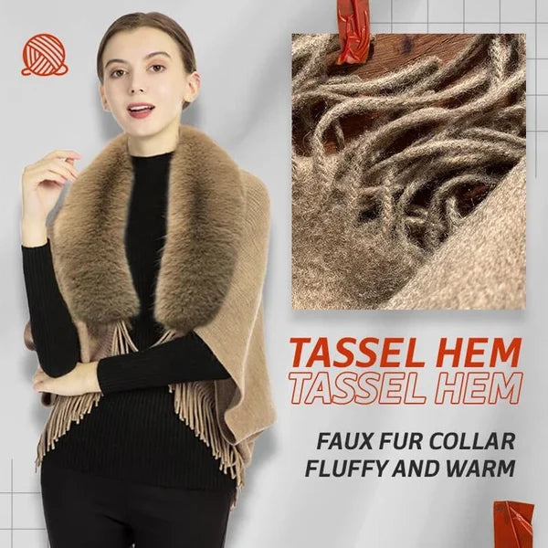 🔥Ladies Knitted Loose Thickened Shawl Coat