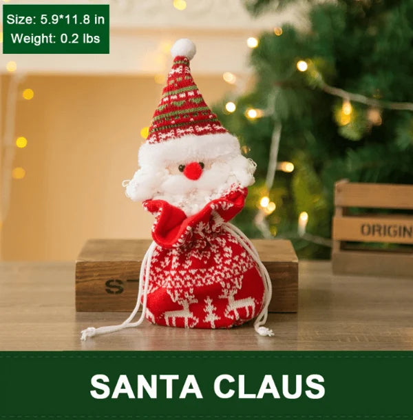 Christmas Knitted Doll Gift Bags