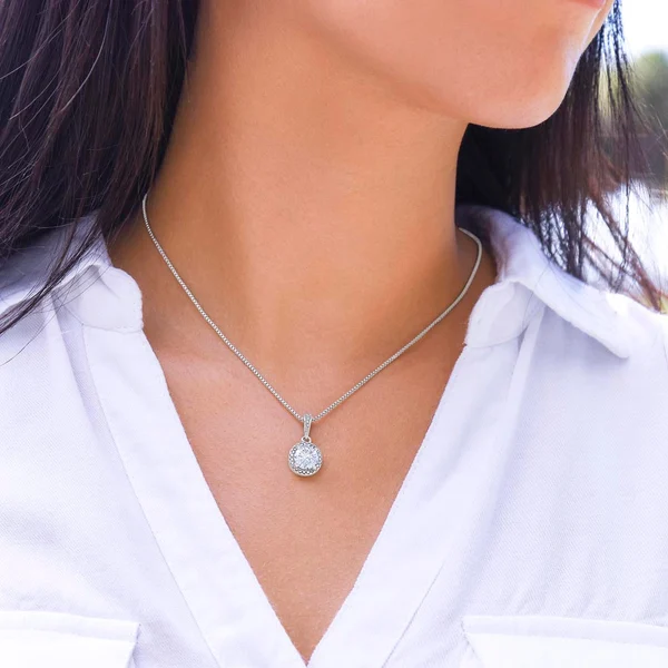 Cupronickel Necklace With Real Rose