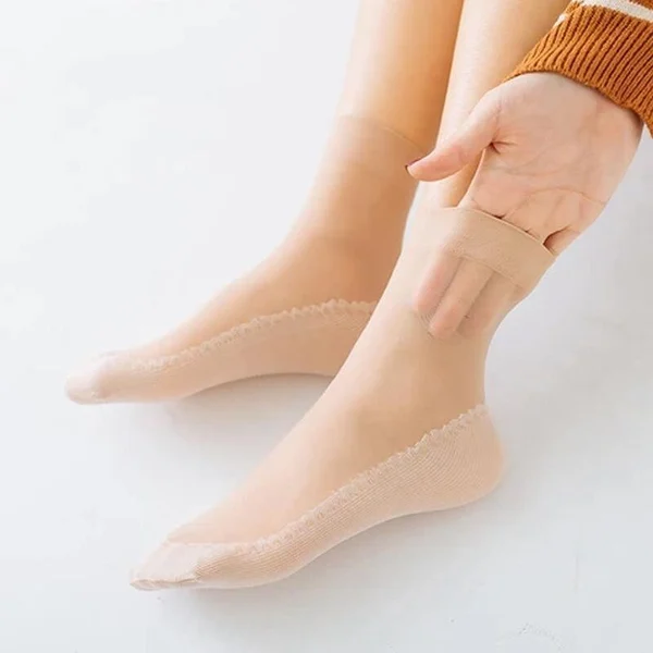 Silky Anti Slip Cotton Socks