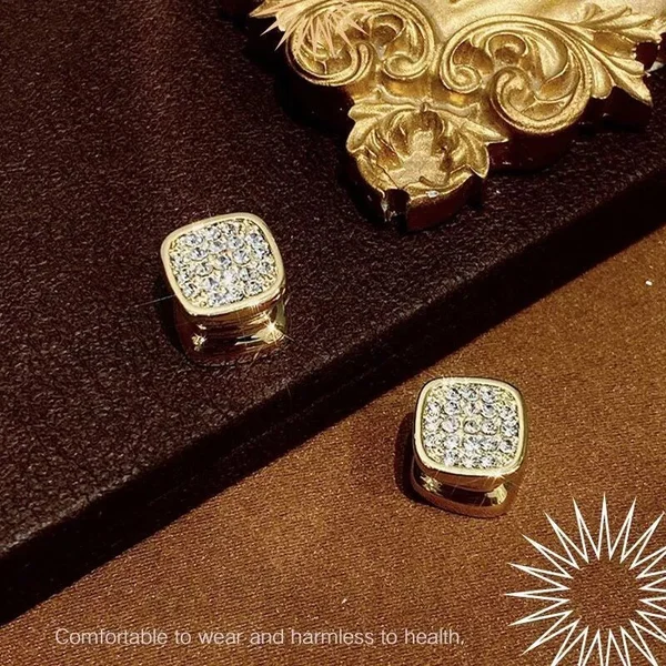 MAGNETIC DIAMOND DOUBLE SIDED STUD EARRINGS