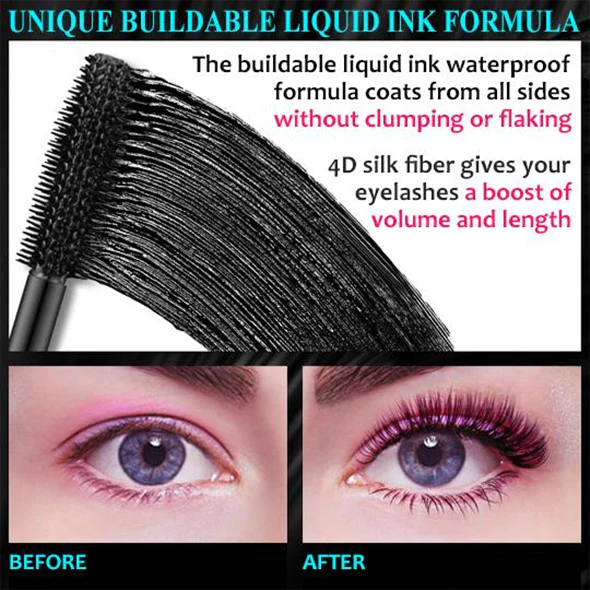 2024 NEW 4D WATERPROOF SILK FIBER THICK LENGTHENING MASCARA