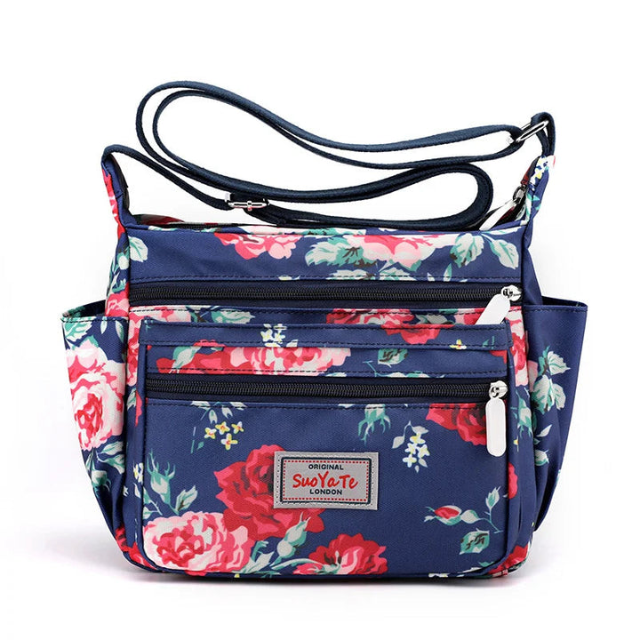 Multi layered Floral Pattern Waterproof Canvas Bag for Women