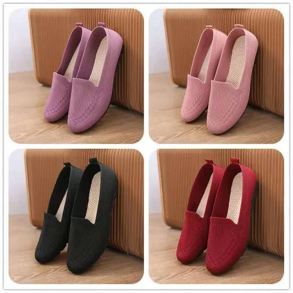 2022 Casual Shoes Womens Mesh Breathable Slip on Flat Shoes Ladies Loafers