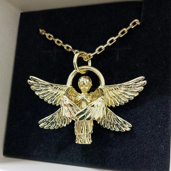 Angel Pendant Necklace Angel Wings Amulet