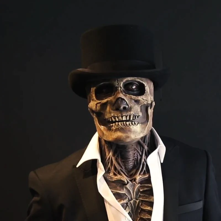 Full Head Skull Mask with Movable Jaw