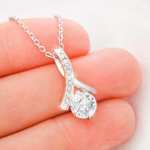 To My Bonus Daughter Shine Like The Brightest Star Necklace