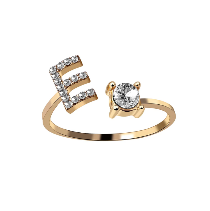 Initial Letter Ring with Zirconia