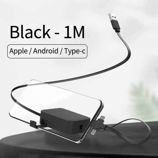 3 in 1 Rechargeable USB Fast Charging Cable  Mobile Stand