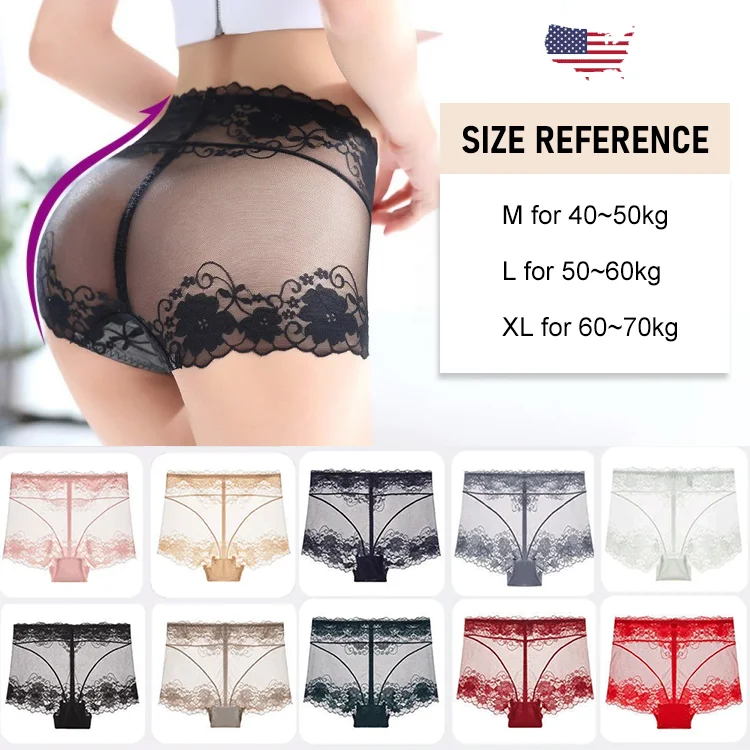 Mesh See Through Tummy Tucking Hips Lifting Panties