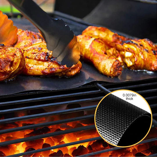 Non Stick BBQ Grill Mats with cutting box