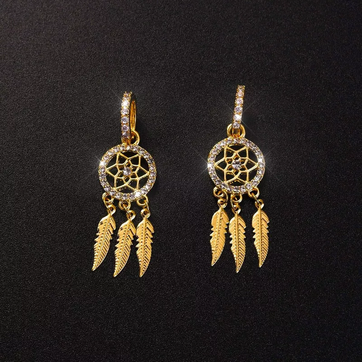 DREAMCATCHER CRYSTAL CHARM EARRINGS