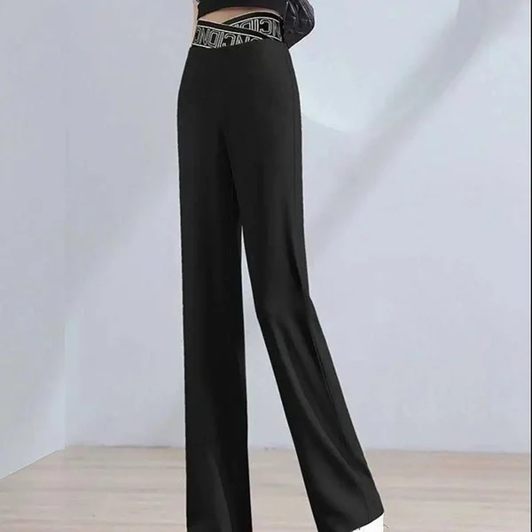 Ice Silk High Waist Wide leg Pants