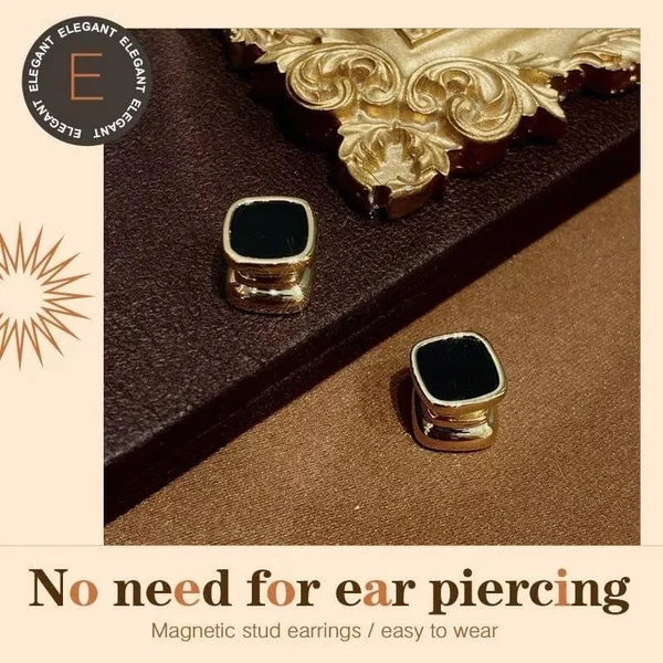 MAGNETIC DIAMOND DOUBLE SIDED STUD EARRINGS