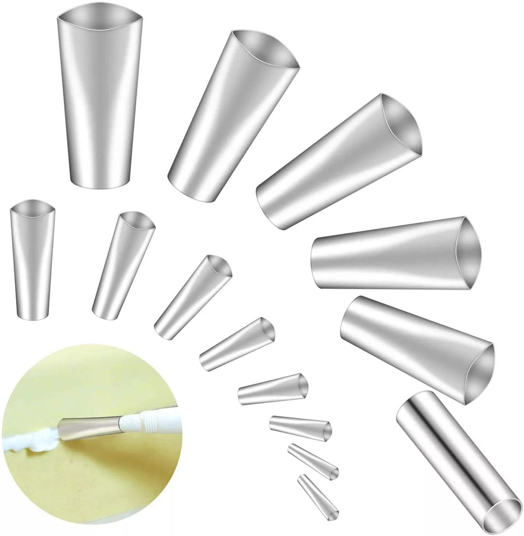 14 PCS Reusable Stainless Steel Caulking Nozzle